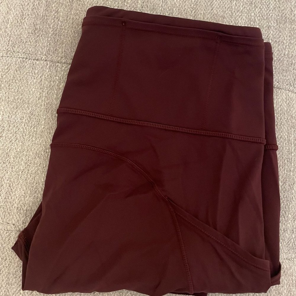 Lululemon Maroon 21" Leggings w/pockets